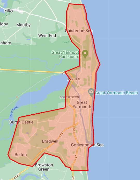 Great Yarmouth Map